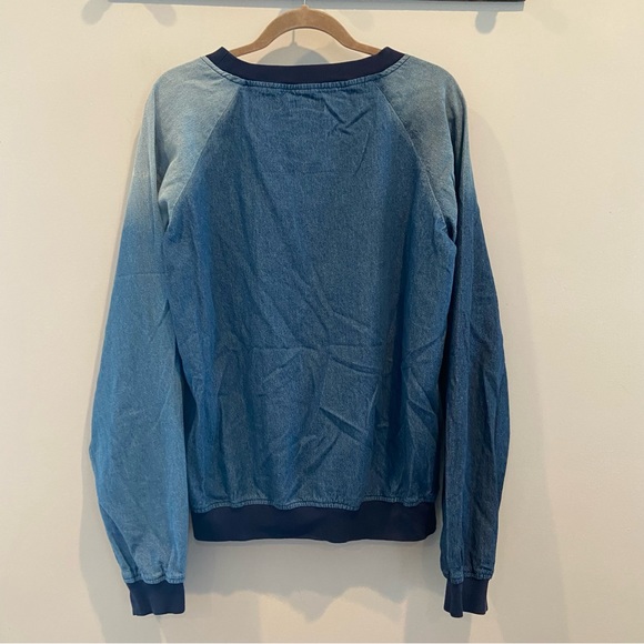 DAYA BY ZENDAYA Denim Crewneck Pullover Medium RARE - Picture 3 of 6